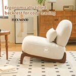 Velvet Accent Chair Sofa with Solid Wood Legs - Image 3
