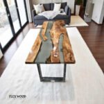 Luxora Epoxy Table with Blue 4 to 6 Seater Dining Table - Image 4