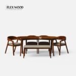Luxury Upholstered Dining Table Set - 6 Seater - Image 2