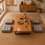 Low Seating Dining Table Set with Metal Legs - Image 2