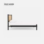 Flexwood Cane Rattan Bed for Bedroom(balck finish) - Image 3
