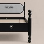 Solid Wood Bed with Upholstered Headboard - Image 4