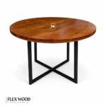 Flexwood Acacia Wood 4 Seater Dining Table Set - Image 3