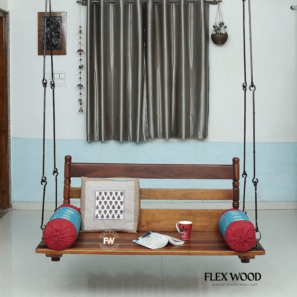 21 Wooden Swing With Detachable Backrest. - Image 1