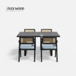 Luxury Dining Table Set with Bob chair - 4 Seater - Table - Image 4