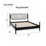 Solid Wood Bed with Upholstered Headboard - Image 9
