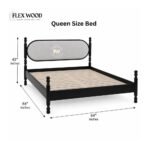 Solid Wood Bed with Upholstered Headboard - Image 8