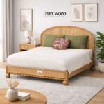 Flexwood Rattan solid wood  Bed Without Storage