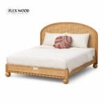 Flexwood Rattan solid wood  Bed Without Storage - Image 2