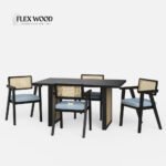 Luxury Dining Table Set with Bob chair - 4 Seater - Table - Image 5