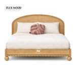 Flexwood Rattan solid wood  Bed Without Storage - Image 3