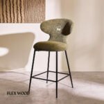 Dark Green Crest Bar Chair Stool