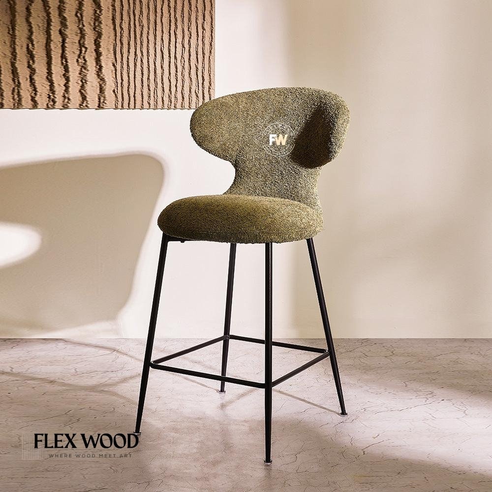 26 Dark Green Crest Bar Chair Stool - Image 1