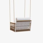 Ropipe Garden iron & Rope Weave 1-Seater Swing Sofa in - Image 5