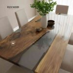 Luxora Epoxy Table with Blue 4 to 6 Seater Dining Table - Image 3