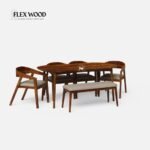 Luxury Upholstered Dining Table Set - 6 Seater - Image 3