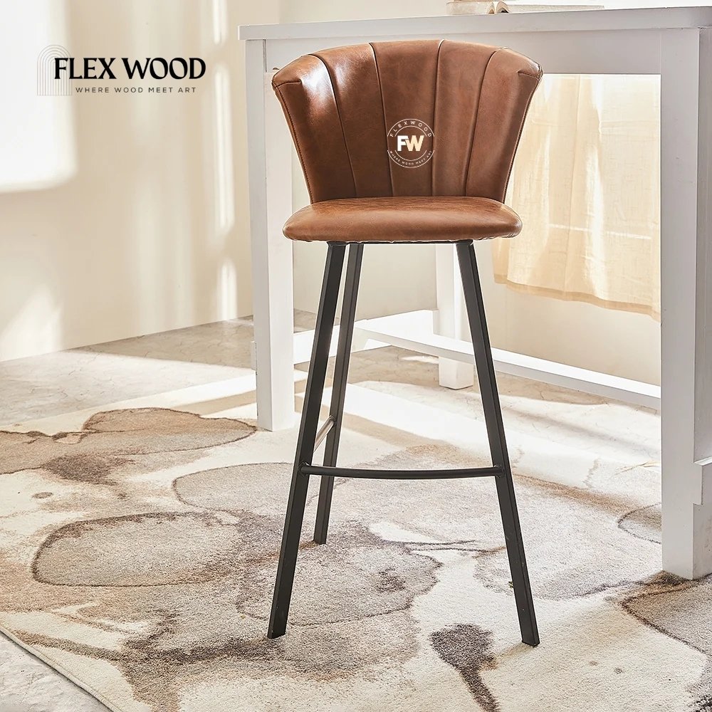 32 Junction Bar Brown Bar Stool - Image 1