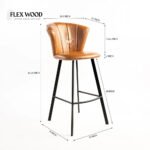 Junction Bar Brown Bar Stool - Image 6