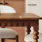 Premium Solid Wood 6 seater Dining Table with Turned Legs - Image 5