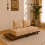Modular Sofa Bed with Sliding Tea Dining Table - Image 3
