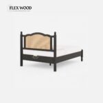 Flexwood Cane Panel Bed with Black Frame(balck finish) - Image 3