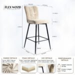 Nova Modern Bar Stool Chair - Image 6
