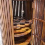 Modern Bottle-Shaped Sheesham Wood Bar Cabinet with Door - Image 5
