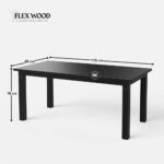 Matte Black Dining Table Set - 6 Seater - Image 8
