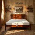 Solid Wood Bed In Honey Finish
