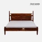Solid Wood Bed In Honey Finish - Image 3