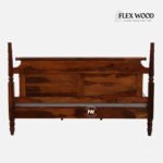 Solid Wood Bed In Honey Finish - Image 5