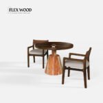Walnut Dining Table Set - 2 Seater - Image 3