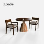 Walnut Dining Table Set - 2 Seater - Image 4