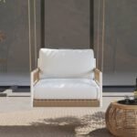 Ropipe Garden iron & Rope Weave 1-Seater Swing Sofa in - Image 3