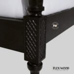 Solid Wood Poster Bed In Walnut Finish - Image 6