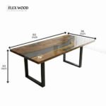 Luxora Epoxy Table with Blue 4 to 6 Seater Dining Table - Image 7