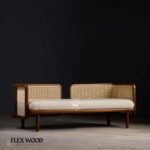 Handwoven Cane with Plush Cushions- 2 Seater Sofa - Image 4