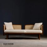 Handwoven Cane with Plush Cushions- 2 Seater Sofa - Image 5