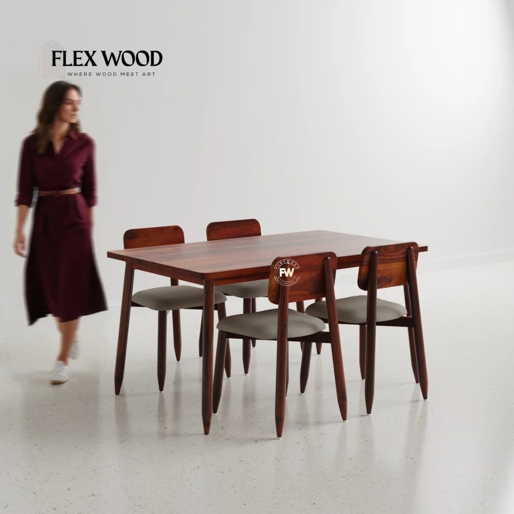 9 Upholstered Dining Table Set - 4 Seater - Image 1