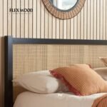 Modern Black Rattan Bed - Image 2