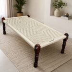 Flexwood Rajasthani Wooden Khatiya Khaat (White)