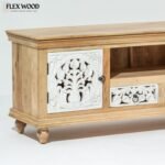 Flexwood solid wood tv unit cabinet( natural finish) - Image 3