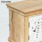 Flexwood solid wood tv unit cabinet( natural finish) - Image 6