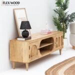 Medora tv unit solid wood ( natural finish)