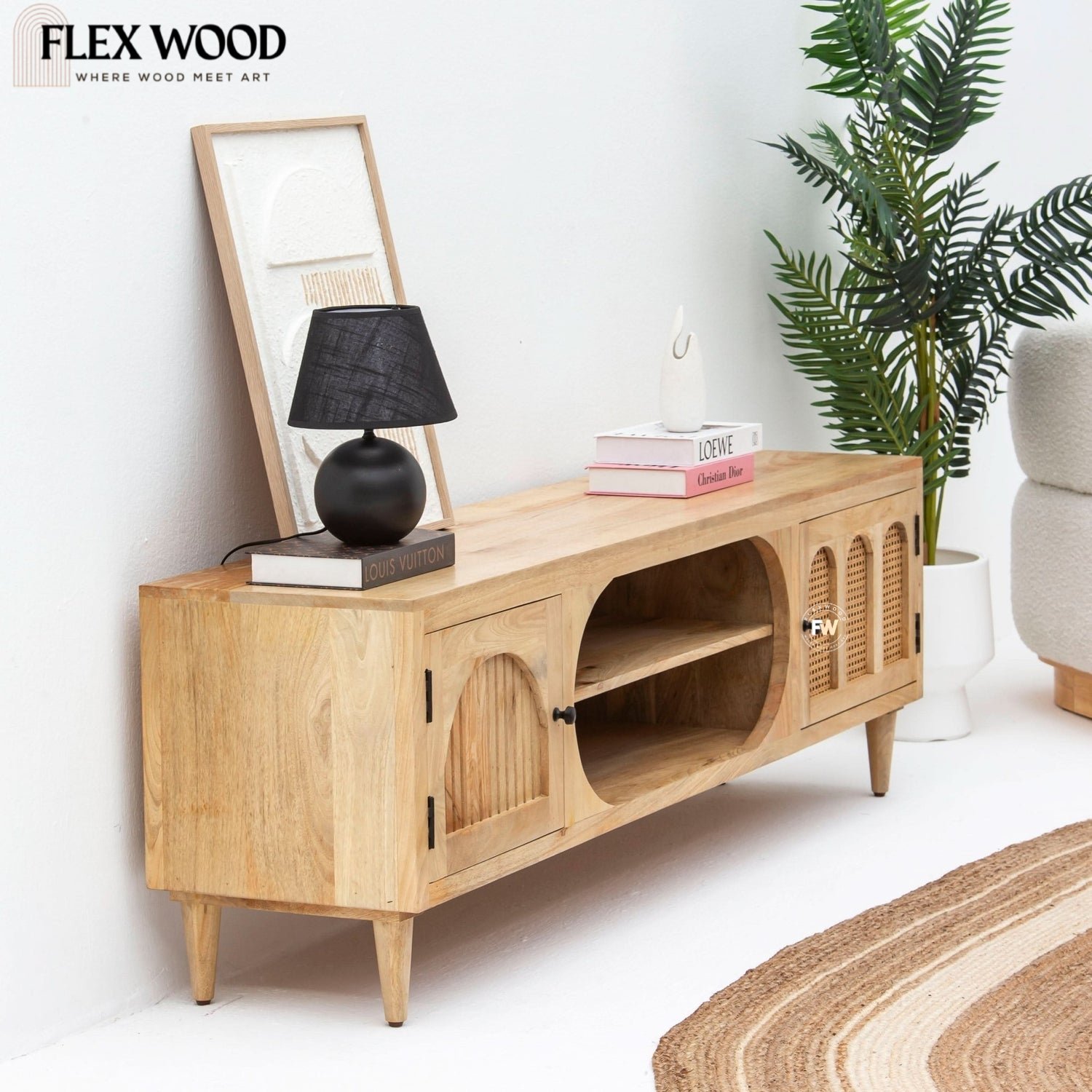 Picsart_26-08-13_20-59-39-480 Medora tv unit solid wood ( natural finish) - Image 1