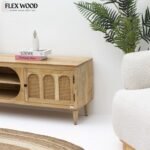 Medora tv unit solid wood ( natural finish) - Image 2