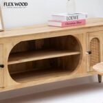 Medora tv unit solid wood ( natural finish) - Image 4