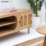 Medora tv unit solid wood ( natural finish) - Image 5