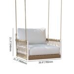 Ropipe Garden iron & Rope Weave 1-Seater Swing Sofa in - Image 13