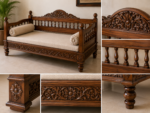 Flexwood carving design solid sheeshaam wood (dark finish) - Image 3